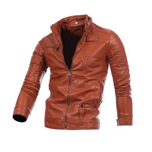 pakistan winter outdoor slim motorcycle pu leather jacket for men