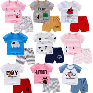 Papa Care Soft Baby Boy Girl Clothes Summer Cotton Sleeve Outfits Set Tops and Short Pants Infant Clothing