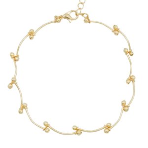 Plated alloy chain crystal gold anklet designs star dangle with zircon