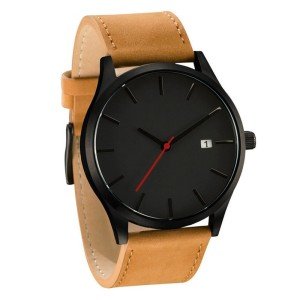 Private Label Factory Watches Leather Strap Man Watch Luxury Minimalist Put Your Own Logo Mens Quartz Watch