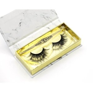 Professional 3D Private Label 25Mm Long Mink Eyelash With Eyelash Packaging Box