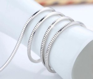 Pure 925 Sterling Silver Snake Necklace Chain For Women Girl From JewelryPalace