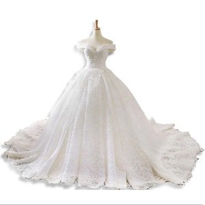 Real Photos Luxury Small Pearl Beaded Lace Ball Gown 2019 Arabic Vintage Sexy Wedding Dresses Sexy Lace Up Bridal Gowns Dubai