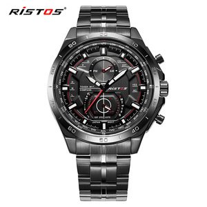 RISTOS 9325 Watch Luxury Brand Stainless Steel Sports Military Watches Men Fashion Watches Men Wrist