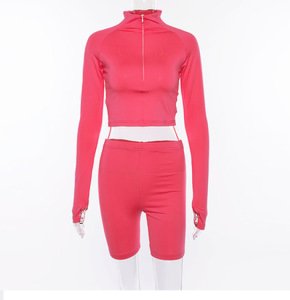 Sexy crop top and shorts two piece set tracksuit women twotwinstyle 2 piece sets womens outfits new product