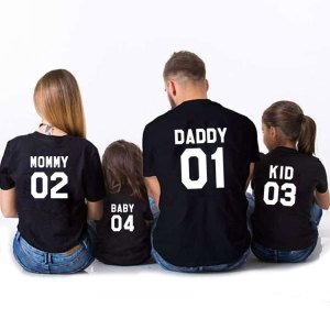 Short sleeve t-shirt wholesale family mommy and baby matching shirts