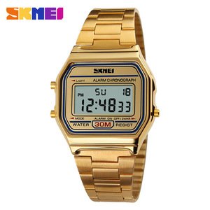 SKMEI 1123 Hot Sell Men LED Digital Watch Fashion Casual Sport Watches Stainless Steel Relojes Masculino Waterproof Watches