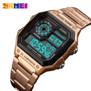 Skmei stainless steel wrist watch outdoor mens sport watches digital watch 1335 Relogio Masculino
