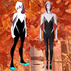 Spider-Man Into the Spider-Verse Gwen Stacy Spider-Gwen Costume Homecoming Cosplay Carnival Adult Superhero Spiderman Halloween