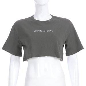 spiricwolf Women T Shirts  Printed Cotton  crop top for girl  tshirts