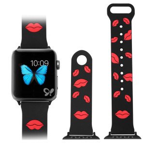 Sport Silicone Strap Rubber Watchband Black Straps For Apple Watch Band 42mm 38mm