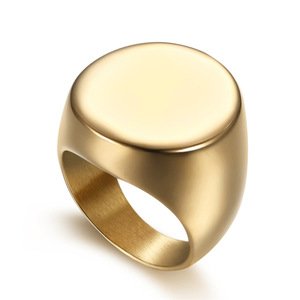 Stainless Steel Blank Jewelry Free Engraved Men Women Graduation Ring Provide Custom Blank Gold Finger Ring
