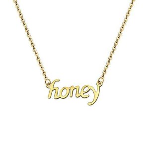Stainless Steel Fashion Jewelry Honey Letters Women Choker Necklace