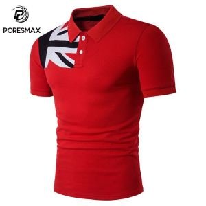 Summer Classic Red Casual Polo Shirt Slim Fit Brand Men Cotton Clothing Luxury Quick Dry Short Sleeve Shirt Male