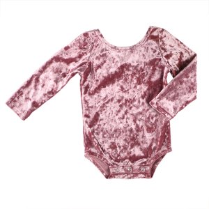 Top selling long sleeves pink velvet spring wholesale clothes girls baby leotard baby clothes baby romper