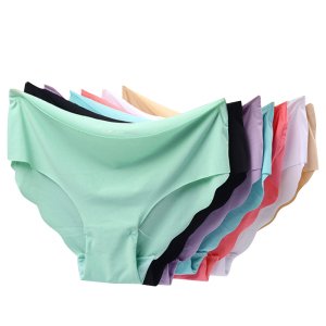 TuKIIE 2019 Simple Design Soft Mid-Waist Female Underpants Women Underwear Solid Color Seamless Cotton Ladies Women's Panties