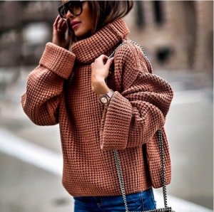 turtleneck sweaters women winter 2019 jumpers knitted clothes fashion striped oversized pullover