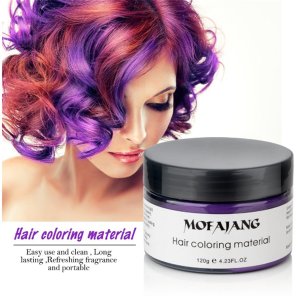 Unisex Color Hair Wax Dye One-time Molding Paste Seven Colors Available BLUE Burgundy Grandma Gray Green Hair Dryers  Wax