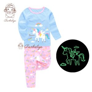 V-kidswear bulk cars children clothing comfy pajamas cartoon wholesale fashion design nightwear knit fabric unicorn pyjamas