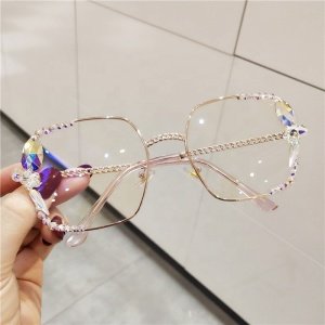 vintage Square sunglasses 2019 women sunglasses Brand design Luxury crystal clear lens glasses girls oculos de sol feminino