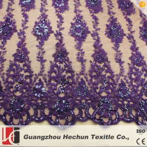 WHF-341-1Hechun factory wholesale pink without bead guipure lace fabric