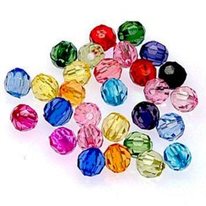 wholesale 20mm large loose chunky transparent faceted craft acrylic beads for Jewelry making