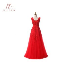 Wholesale cheap long V neck embroidery sexy wedding bridesmaid dresses with multi color option