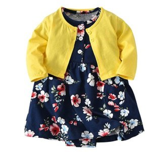 Wholesale cotton baby clothes outfit baby girl party wear dress romper set