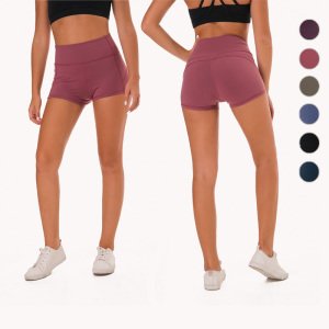 Wholesale Custom High Waist Girls Ladies Homme Seamless Home Sport Fitness Yoga Gym Shorts Women