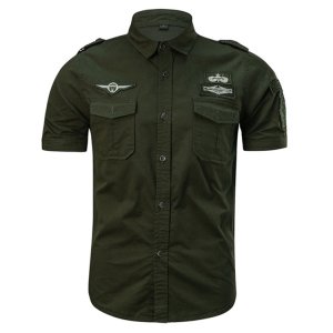 Wholesale  Custom Men Shirt 100% Cotton,Cargo Designer Shirt For Men, Military Pilot Shirt Uniform