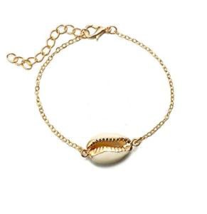 Wholesale Gold Color Genuine Cowrie Shell Bracelet in Adjustable Length Bracelet Anklet For Women and Girls