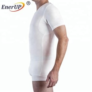 wholesale high quality sweat absorbing men white body under dri fit sweat proof t-shirt