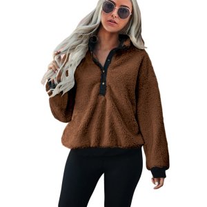 Wholesale High Quality Top Pullover Fleece Cropped Sweatshirt For Women