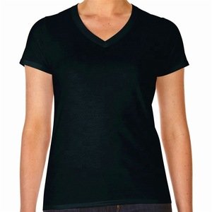Wholesale hot products logo custom v neck short sleeve plain t shirt for women