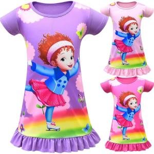 Wholesale Kids Short Sleeve Fancy Nancy Sleepwear Girl Cartoon Pajamas Set