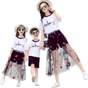 Wholesale mother daughter son clothes family matching outfits