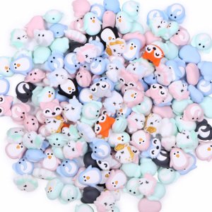 Wholesale New Custom Kean Baby Teether Non Toxic Bpa Free Soft Food Grade Resin Silicone Beads