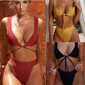 Wholesale OEM Women Swimwear Two Pieces Swimsuit Bikini Sexy 2019