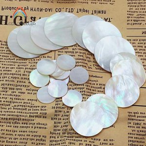 Wholesale round double flat Natural Mother Of Pearls large discs White Sea Shell Slice