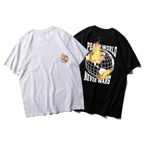 Wholesale unisex printed t-shirts round neck 100% cotton shirts hip hop style high street wear stylish design t shirts
