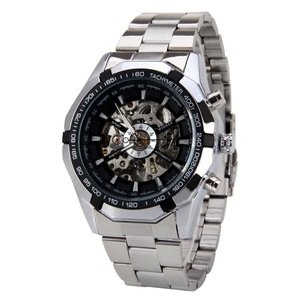 Winner Brand Man Mechanical Watches Skeleton Stainless Steel Man Watch Automatic Movement