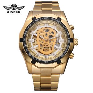 WINNER Men Watch Top Brand Luxury Sport Automatic Mechanical Man Wristwatch New Skeleton Skull Male Clock relogio masculino