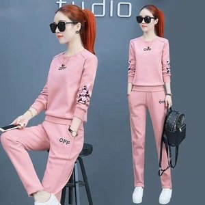 Winter clothing customise sports plain unbranded pink tracksuit women clothes