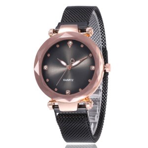 WJ-8083 New Arrival Creative Pretty Women Mesh Belt Watch Magnet Buckle Fashion Personality Coloful Ladies Decorate Watches