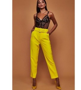 Women casual pants fall high waist nine straight line trousers in stock