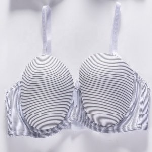 Women's Lingerie Ladies Sexy New Design Comfortable Striped High Quality Half Cup Strapless Ladies Bra