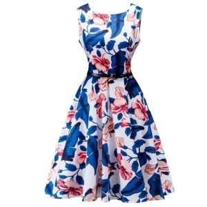Women Summer Casual Dress High Quality Floral Dress Lady Dress Wholesale
