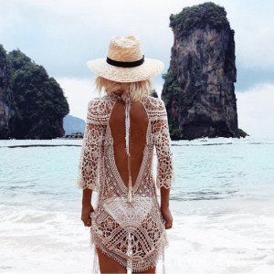 Womens Bathing Suit Cover Up for Beach Pool Swimwear Crochet Dress