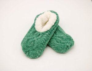 Womens Christmas  Furry Slipper fleece lining socks wholesale indoor home knit thermal slipper socks