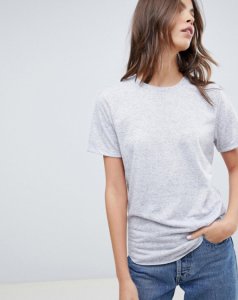 Yanlu Brand Short Sleeve Crew Neck 100%Cotton Relaxed Fit Curve Hem Plain Woman T-shirt